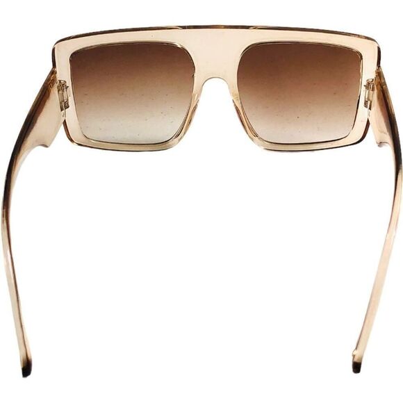 Square Champagne Oversized Sunglasses - Picture 7 of 10